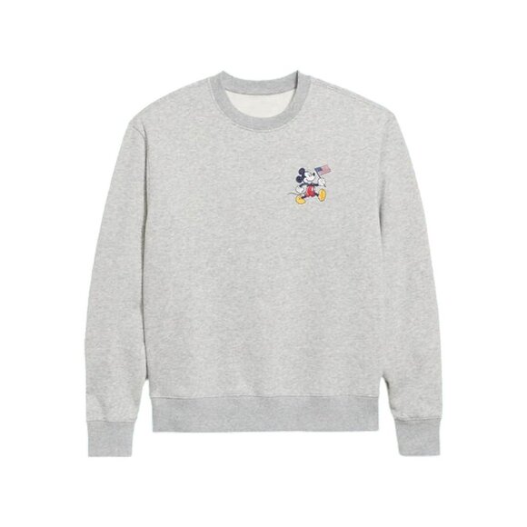 OLD NAVY X DISNEY© MICKEY MOUSE OVERSIZED FLAG LOGO-GRAPHIC SWEATSHIRT - Picture 1 of 4